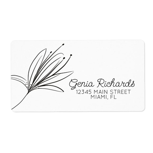 Minimalist Botanical Lily Flower Designer (Front)