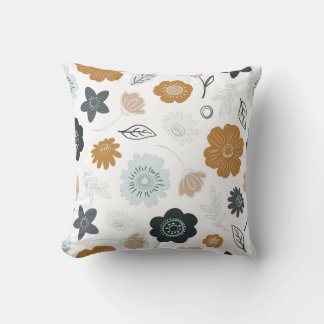 Minimalist Botanical Line Art Coastal Chic Cushion
