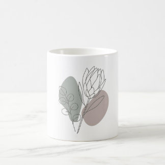 Minimalist Botanical Line Art Mother’s Day Coffee Mug