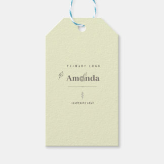 Minimalist Botanical Logo | Luxury Boho Leaf Gift Tags