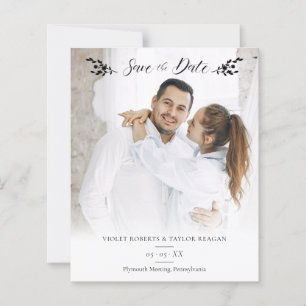 Minimalist Botanical Personalized Wedding Photo