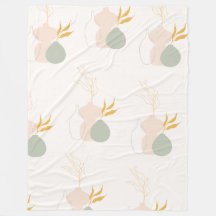 Minimalist Botanical Plants in Pastel Sage Pink