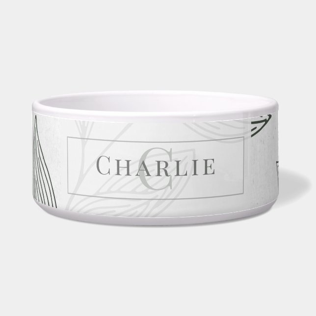 Minimalist Botanical Sketch | Custom Dog Cat Pet (Front)
