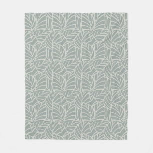 Minimalist Botanical Veins Fleece Blanket