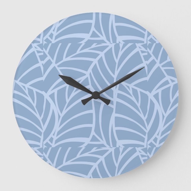 Minimalist Botanical Veins Large Clock (Front)