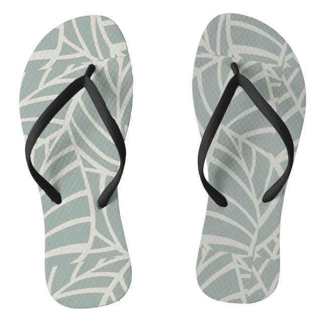 Minimalist Botanical Veins  Thongs (Footbed)