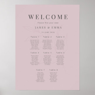 Minimalist Botanical Wedding (8) Dusky Rose Poster