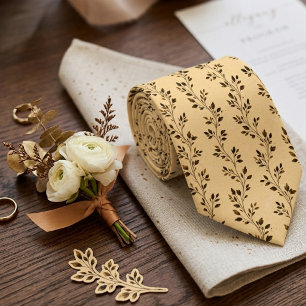Minimalist Botanical Wedding Tie