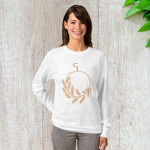 Minimalist Botanical Wreath Modern Neutral T-Shirt