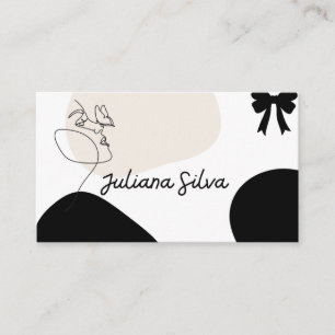 Minimalist Bow Business Card Juliana Silva