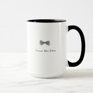 Minimalist Bow Personalized Mug Bridal Shower 