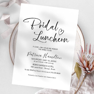Minimalist Bridal Luncheon  Invitation
