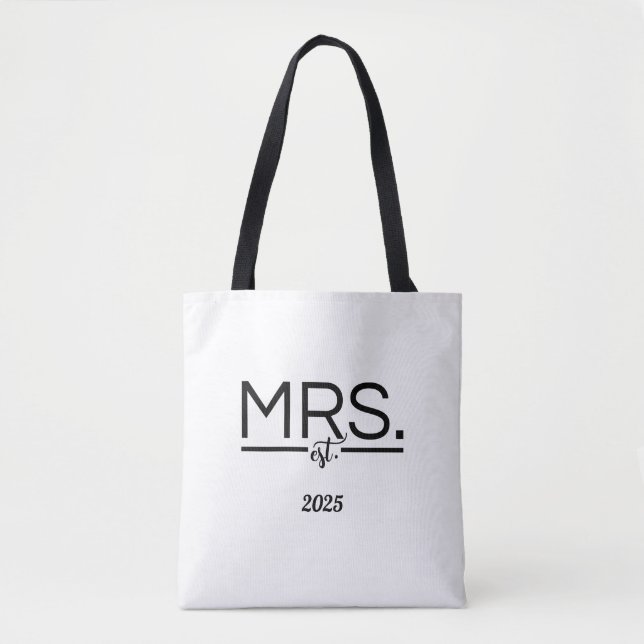 Minimalist Bridal Party Tote Bag (Front)
