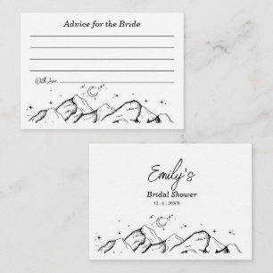 Minimalist Bridal Shower Advice for the Bride Enclosure Card