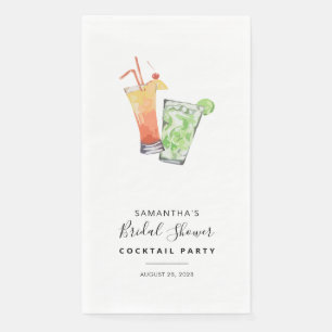 Minimalist Bridal Shower Cocktail Party Napkin