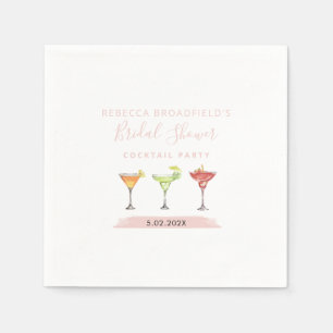 Minimalist Bridal Shower Cocktail Party Paper Napkin