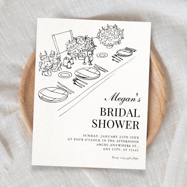 Minimalist bridal shower invitation (Creator Uploaded)