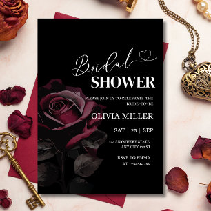Minimalist Bridal Shower Invitation Elegant Floral