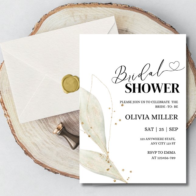 Minimalist Bridal Shower Invitation Modern Elegant (Creator Uploaded)