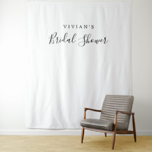 Minimalist Bridal Shower Photo Prop Backdrop Tapestry