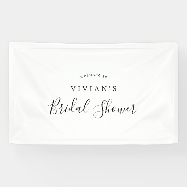 Minimalist Bridal Shower Welcome Banner (Horizontal)