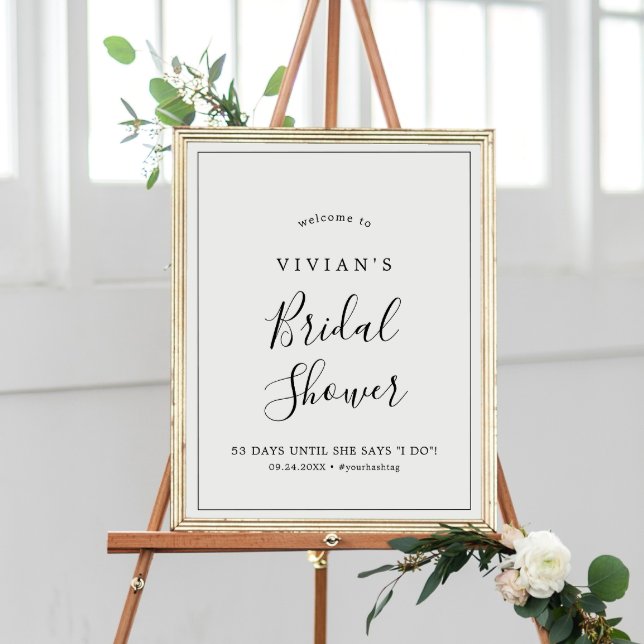 Minimalist Bridal Shower Welcome Poster (Creator Uploaded)