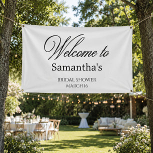 Minimalist Bridal Shower Welcome Sign Banner