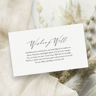 Minimalist Bridal Shower Wishing Well Insert