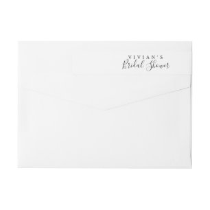 Minimalist Bridal Shower Wrap Around Label