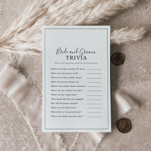 Minimalist Bride and Groom Trivia Game Flyer