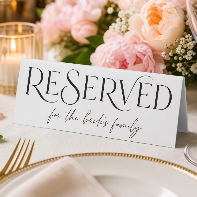 Minimalist Bride Family Reserved Sign (Creator Uploaded)