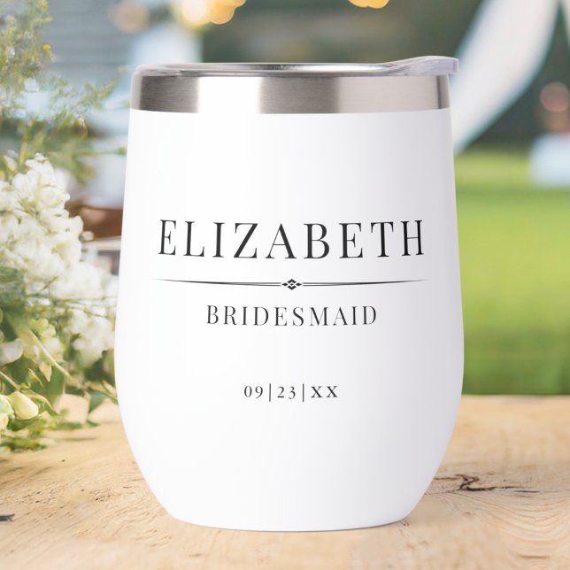 Minimalist Bridesmaid Gifts Modern Elegant Wedding (Creator Uploaded)