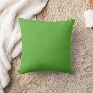 Minimalist bright solid Apple green Accent Cushion