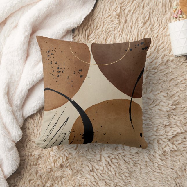Minimalist Brown Abstract Cushion (Blanket)