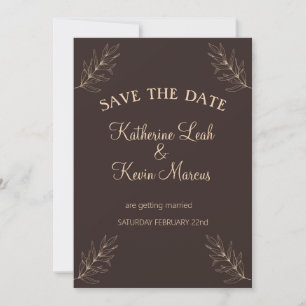 Minimalist Brown and Beige Design Invitation