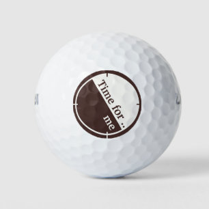 Minimalist Brown and White, 60°, Text Golf Balls