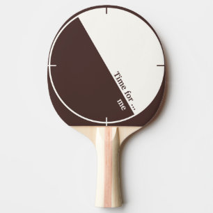 Minimalist Brown and White, 60°, Text Ping Pong Paddle