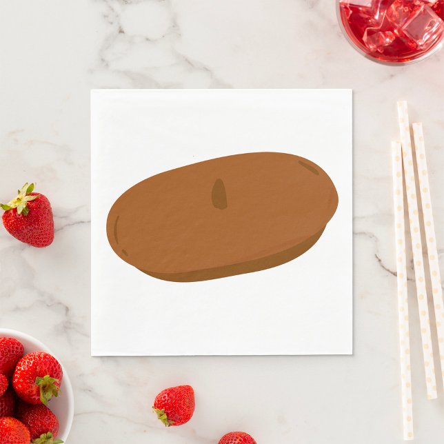 Minimalist Brown Beret French Hat  Napkin (Creator Uploaded)
