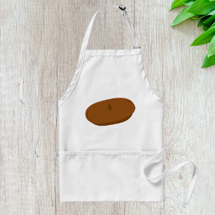 Minimalist Brown Beret French Hat Standard Apron