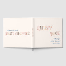 Minimalist Brown Modern Gender Neutral Baby Shower