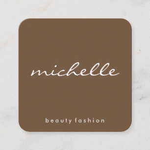 Minimalist (brown) square business card