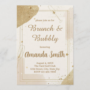 Minimalist Brunch & Bubbly Invitation – Neutral