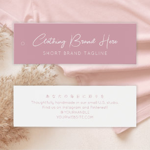 Minimalist Brush Pink Script Branding Tag Mini