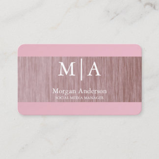 Minimalist Brushed Metal Silver Style Professional Business Card