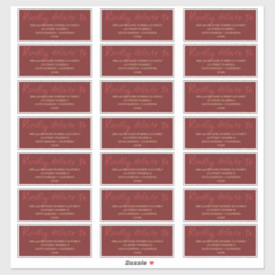 Minimalist brushscript & elegance Guest Address