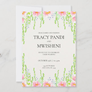 Minimalist Budget Wedding Invitation