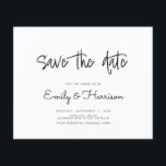 Minimalist Budget Wedding Save the Date Invitation<br><div class="desc">A simple budget friendly save the date card. Personalize this minimalist black and white wedding announcement design to have your personal details and message.</div>
