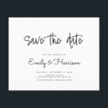Minimalist Budget Wedding Save the Date Invitation<br><div class="desc">A simple budget friendly save the date card. Personalize this minimalist black and white wedding announcement design to have your personal details and message.</div>