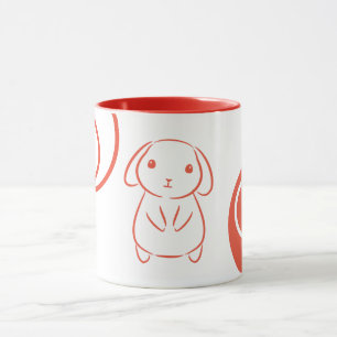 Minimalist Bunny Illustration Mug
