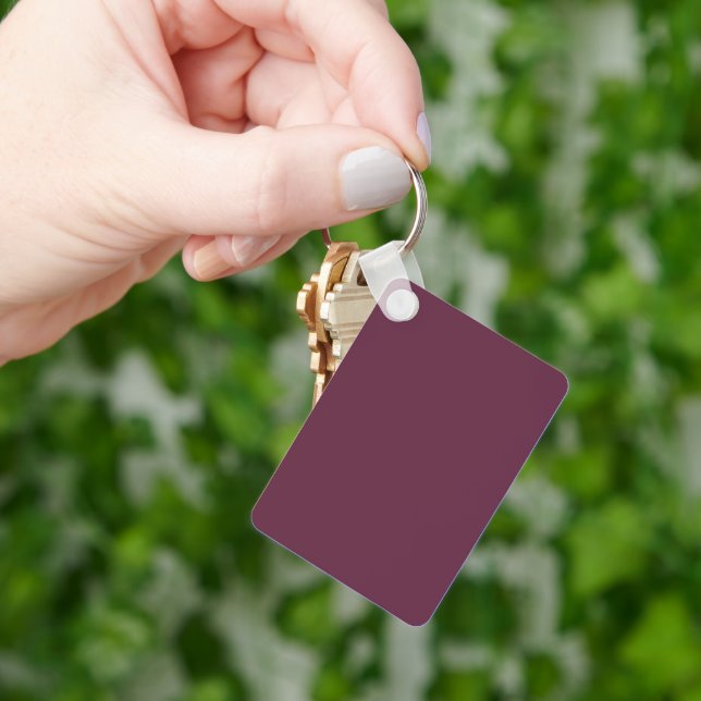 Minimalist Burgundy Keychain (Hand)